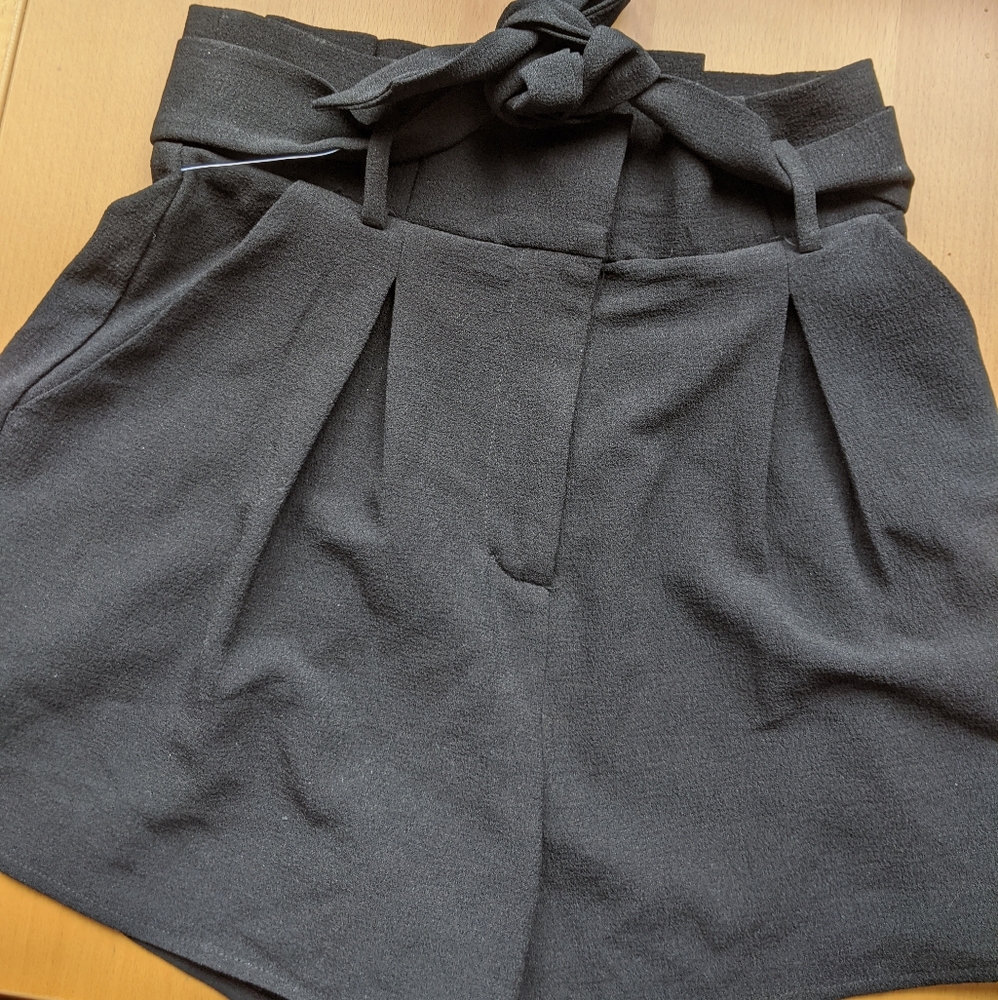 Paperbag Tie Waist Shorts